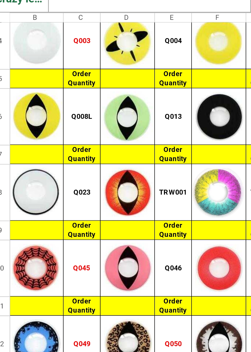 2020 Unique Contact lenses